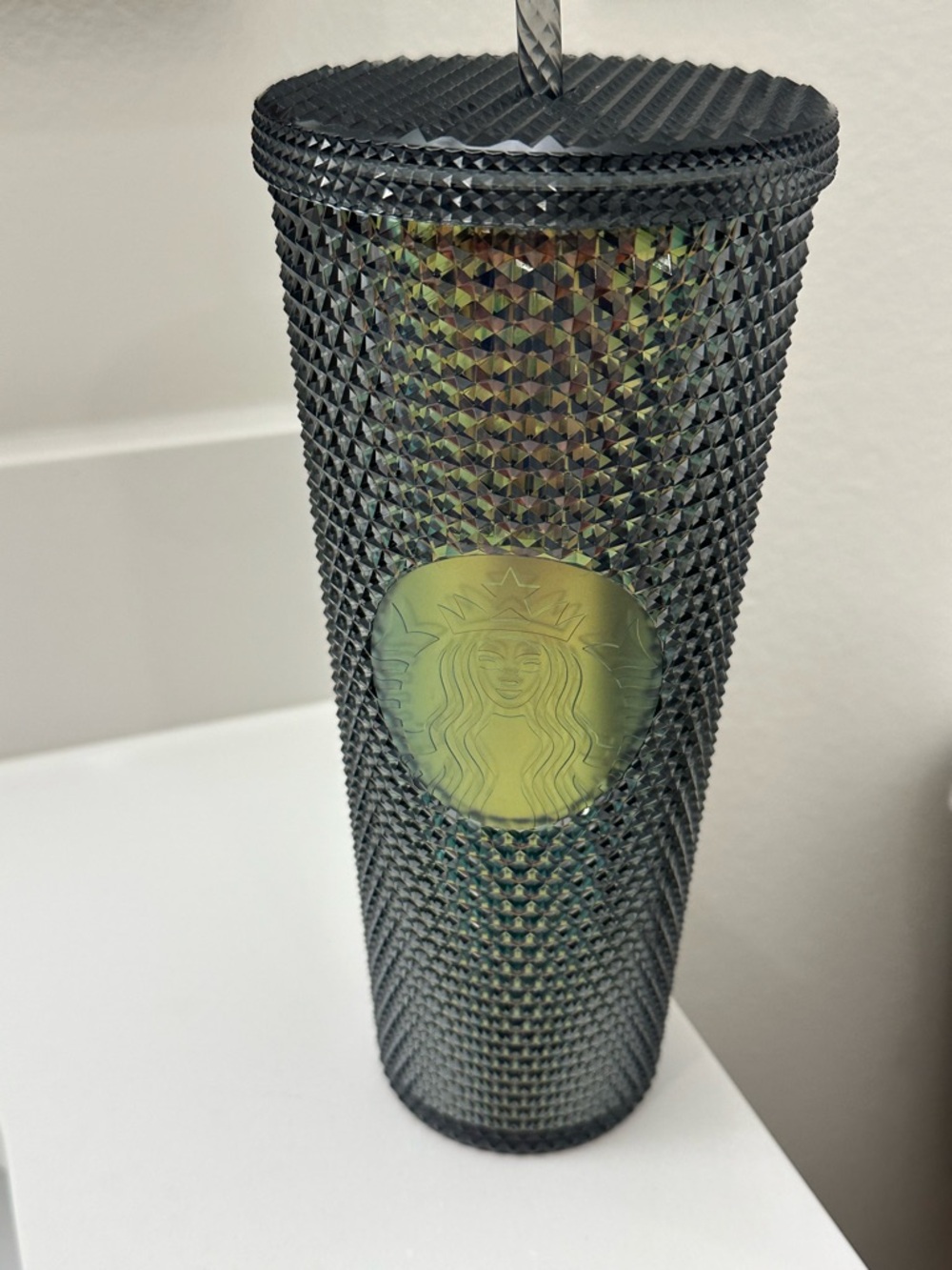 Starbucks Iridescent Studded Tumbler - Black with Green/Purple Sheen